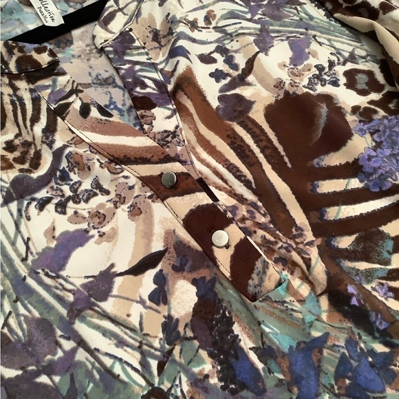 Mixed Animal Print Long Sleeve 2XP Dress - Picture 4 of 5